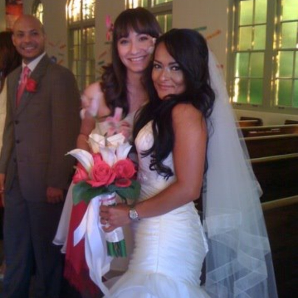 Raw silk strapless Wedding dress - Picture 4 of 8